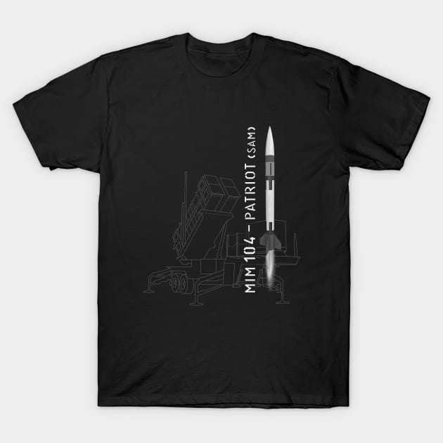 MIM-104 Patriot surface to air missile (SAM) T-Shirt by Jose Luiz Filho